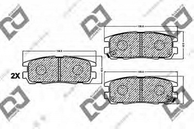 DJ PARTS bp1053 -  Комплект тормозных колодок, дисковый тормоз